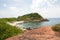 Swimming beach and cove on Pigeon Island National Park just off the shore of Nilaveli beach in Trincomalee Sri Lanka