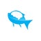 Swimming Blue Fish Brain Think Creative Idea Symbol