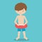 swimming boy floater red 02