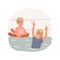 Swimming class isolated cartoon vector illustration.