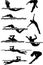 Swimming & Diving Male Silhouettes