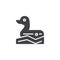 Swimming duck vector icon