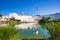 Swimming ducks in thermal pools at the Travertine of Pamukkale thermal pool,  Pamukkale