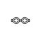 Swimming glasses outline icon