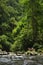 A swimming hole along the La Fortuna River offers a cooling respite to tourists.