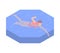 Swimming Isometric Illustration