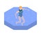 Swimming Isometric Illustration