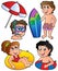 Swimming kids collection