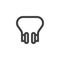 Swimming nose clip line icon