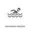 Swimming person icon from Summer collection.