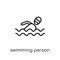 Swimming person icon from Summer collection.