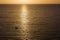 Swimming platform in golden morning light.