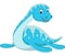 Swimming Plesiosaurus cartoon