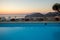 Swimming pool on the Amalfi Coast with views of the Gulf of Naples and Vesuvius. Sorrento