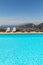 Swimming pool on the Amalfi Coast with views of the Gulf of Naples and Vesuvius. Sorrento.