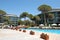 Swimming pool area at luxury Turkish hotel