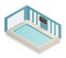 Swimming Pool Bath Isometric View