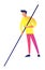 Swimming pool cleaner with a pole vector illustration.