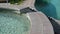 Swimming Pool with clear turquoise water and stairs underwater