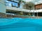 Swimming pool on cruise ship
