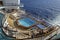 Swimming pool on the cruise ship deck