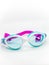 Swimming pool glasses isolated
