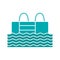 Swimming pool glyph color icon
