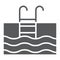 Swimming Pool glyph icon, diving and underwater