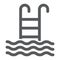 Swimming pool glyph icon, water and sport