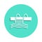 Swimming Pool icon in badge style. One of travel collection icon can be used for UI, UX
