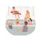 Swimming pool isolated cartoon vector illustration.