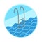 Swimming pool ladder icon