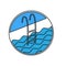 Swimming pool ladder icon