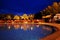 Swimming pool at night