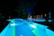 Swimming pool at night