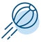 Swimming pool rubber ball, icon