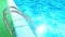 Swimming pool with stair. Beautiful luxury swimming pool. Concept for summer vacations. Relaxation and healing. Loop animation.