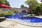 Swimming pool at the Vila Shanti hotel in Sanur, Bali.