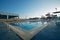 Swimming Pool with waterside during twilight