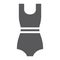 Swimming suit glyph icon, clothing and beach, bathing suit sign, vector graphics, a solid pattern on a white background.