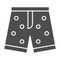 Swimming trunks solid icon, Summer recreation concept, swim wear sign on white background, Swimming shorts icon in glyph