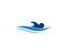 swimming water sport vector logo design inspiration