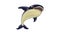 Swimming whale icon animation