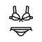 swimsuit bikini line icon vector illustration