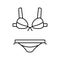 swimsuit bikini line icon vector illustration