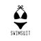 Swimsuit icon. Ladies clothes for summer vacation. Swimwear fashion