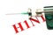 Swine FLU H1N1 disease warning - pills and syringe