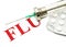 Swine FLU H1N1 - old-fashioned syringe and pills