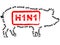 Swine flu virus stamp