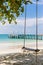 A swing on the beach at samet island in Thailand